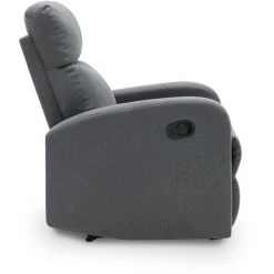 DECO IN PARIS Fauteuil Relax En Tissu Gris MORITZ - Gris -Pas Cher Fauteuil Magasin 26096439 3