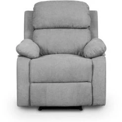 DECO IN PARIS Fauteuil Relax En Tissu Gris KEATON - Gris 6 DECO IN PARIS Fauteuil Relax En Tissu Gris KEATON - Gris -Pas Cher Fauteuil Magasin 26097511 2