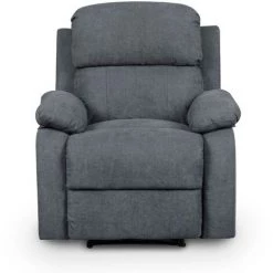 DECO IN PARIS Fauteuil Relax En Tissu Gris Foncé KEATON -Pas Cher Fauteuil Magasin 26097529 2