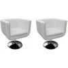 TRUE DEAL Chaises De Bar 2 Pcs Blanc Similicuir -Pas Cher Fauteuil Magasin 26126205 1