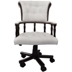 TRUE DEAL Fauteuil En Cuir Mélangé Blanc -Pas Cher Fauteuil Magasin 26216507 2
