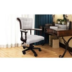 TRUE DEAL Fauteuil En Cuir Mélangé Blanc -Pas Cher Fauteuil Magasin 26216507 3