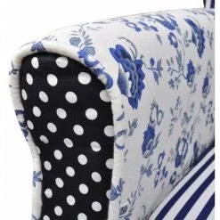 TRUE DEAL Fauteuil Avec Design De Patchwork Tissu -Pas Cher Fauteuil Magasin 26218483 5