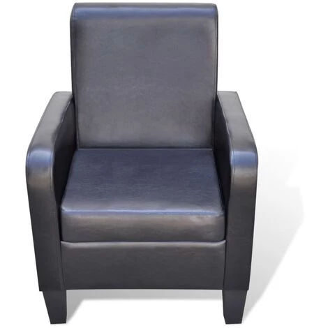 TRUE DEAL Fauteuil Noir Similicuir 4 TRUE DEAL Fauteuil Noir Similicuir – Image 2