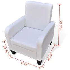 TRUE DEAL Fauteuil Blanc Similicuir 11 TRUE DEAL Fauteuil Blanc Similicuir -Pas Cher Fauteuil Magasin 26218574 5