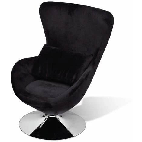 TRUE DEAL Fauteuil En Forme D’œuf Noir 3 TRUE DEAL Fauteuil En Forme D’œuf Noir