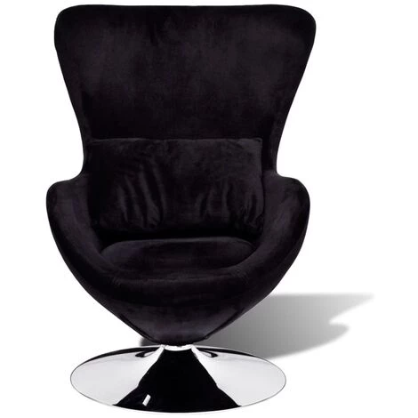 TRUE DEAL Fauteuil En Forme D’œuf Noir 4 TRUE DEAL Fauteuil En Forme D’œuf Noir – Image 2