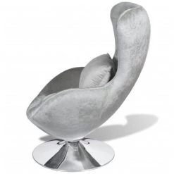TRUE DEAL Fauteuil En Forme D’œuf Argenté -Pas Cher Fauteuil Magasin 26218619 3