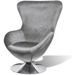 TRUE DEAL Fauteuil En Forme D’œuf Argenté -Pas Cher Fauteuil Magasin 26218619 4