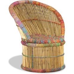 TRUE DEAL Chaise En Bambou Avec Détails Chindi 11 TRUE DEAL Chaise En Bambou Avec Détails Chindi -Pas Cher Fauteuil Magasin 26220636 5