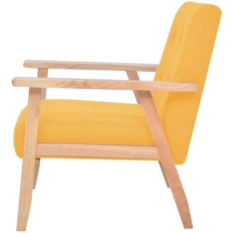 TRUE DEAL Fauteuil Jaune Tissu 5 TRUE DEAL Fauteuil Jaune Tissu – Image 3