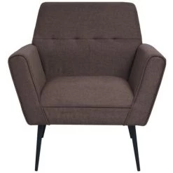 TRUE DEAL Fauteuil Marron Acier Et Tissu -Pas Cher Fauteuil Magasin 26221715 3