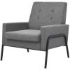 TRUE DEAL Fauteuil Gris Clair Acier Et Tissu 1 TRUE DEAL Fauteuil Gris Clair Acier Et Tissu -Pas Cher Fauteuil Magasin 26221720 1
