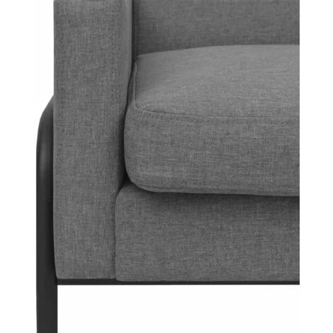 TRUE DEAL Fauteuil Gris Clair Acier Et Tissu 5 TRUE DEAL Fauteuil Gris Clair Acier Et Tissu – Image 3