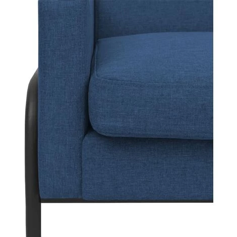 TRUE DEAL Fauteuil Bleu Acier Et Tissu 5 TRUE DEAL Fauteuil Bleu Acier Et Tissu – Image 3