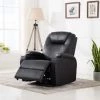 TRUE DEAL Fauteuil à Bascule De Massage Noir Similicuir 1 TRUE DEAL Fauteuil à Bascule De Massage Noir Similicuir -Pas Cher Fauteuil Magasin 26222975 1