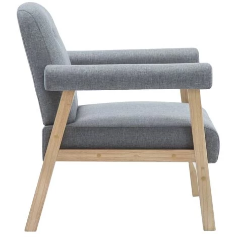 TRUE DEAL Fauteuil Gris Clair Tissu 6 TRUE DEAL Fauteuil Gris Clair Tissu – Image 4