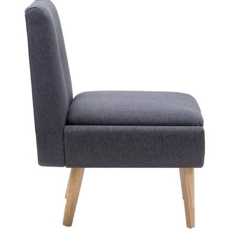 TRUE DEAL Fauteuil Sans Accoudoirs Gris Foncé Tissu 6 TRUE DEAL Fauteuil Sans Accoudoirs Gris Foncé Tissu – Image 4