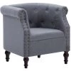 TRUE DEAL Fauteuil Gris Clair Tissu -Pas Cher Fauteuil Magasin 26223640 1