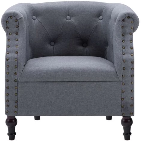 TRUE DEAL Fauteuil Gris Clair Tissu 4 TRUE DEAL Fauteuil Gris Clair Tissu – Image 2