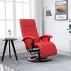 TRUE DEAL Fauteuil TV Pivotant Rouge Similicuir -Pas Cher Fauteuil Magasin 26225730 1
