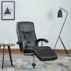 TRUE DEAL Fauteuil TV Noir Similicuir