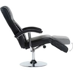 TRUE DEAL Fauteuil TV Noir Similicuir -Pas Cher Fauteuil Magasin 26225768 5
