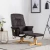 TRUE DEAL Fauteuil De Massage Avec Repose-pieds Marron Similicuir 2 TRUE DEAL Fauteuil De Massage Avec Repose-pieds Marron Similicuir -Pas Cher Fauteuil Magasin 26225798 1