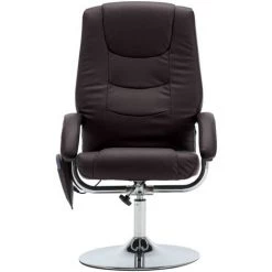 TRUE DEAL Fauteuil De Massage Avec Repose-pied Marron Similicuir 9 TRUE DEAL Fauteuil De Massage Avec Repose-pied Marron Similicuir -Pas Cher Fauteuil Magasin 26225830 3