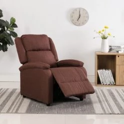 TRUE DEAL Fauteuil Inclinable TV Marron Tissu 9 TRUE DEAL Fauteuil Inclinable TV Marron Tissu -Pas Cher Fauteuil Magasin 26225856 3