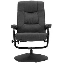 TRUE DEAL Fauteuil Inclinable Avec Repose-pied Gris Foncé Tissu 10 TRUE DEAL Fauteuil Inclinable Avec Repose-pied Gris Foncé Tissu -Pas Cher Fauteuil Magasin 26226047 4