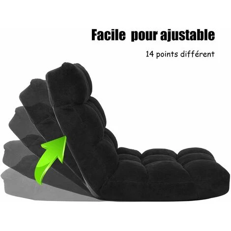 COSTWAY Canapé Paresseux Tatami Pliable Chaise De Plancher Coussin De Chaise De Lit Siège De Sol Pour Maison, Bureau 105x56x15 CM(Gris/Café/Noir) 5 COSTWAY Canapé Paresseux Tatami Pliable Chaise De Plancher Coussin De Chaise De Lit Siège De Sol Pour Maison, Bureau 105x56x15 CM(Gris/Café/Noir) – Image 3