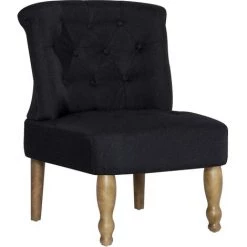 TRUE DEAL Chaises Françaises 2 Pcs Noir Tissu 9 TRUE DEAL Chaises Françaises 2 Pcs Noir Tissu -Pas Cher Fauteuil Magasin 26271573 3