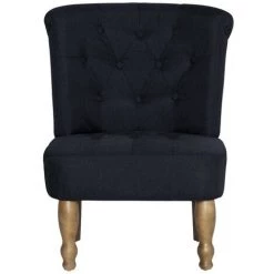 TRUE DEAL Chaises Françaises 2 Pcs Noir Tissu 10 TRUE DEAL Chaises Françaises 2 Pcs Noir Tissu -Pas Cher Fauteuil Magasin 26271573 4