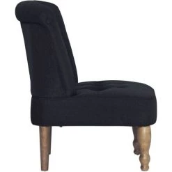 TRUE DEAL Chaises Françaises 2 Pcs Noir Tissu 11 TRUE DEAL Chaises Françaises 2 Pcs Noir Tissu -Pas Cher Fauteuil Magasin 26271573 5