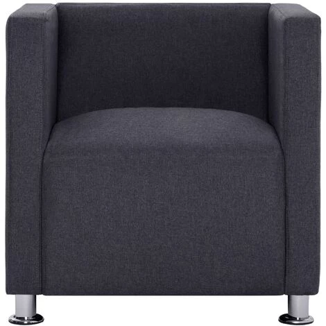 TRUE DEAL Fauteuil Cube Gris Foncé Tissu Largeur Du Siège : 52 Cm 5 TRUE DEAL Fauteuil Cube Gris Foncé Tissu Largeur Du Siège : 52 Cm – Image 3