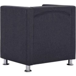 TRUE DEAL Fauteuil Cube Gris Foncé Tissu Largeur Du Siège : 52 Cm 11 TRUE DEAL Fauteuil Cube Gris Foncé Tissu Largeur Du Siège : 52 Cm -Pas Cher Fauteuil Magasin 26271609 5