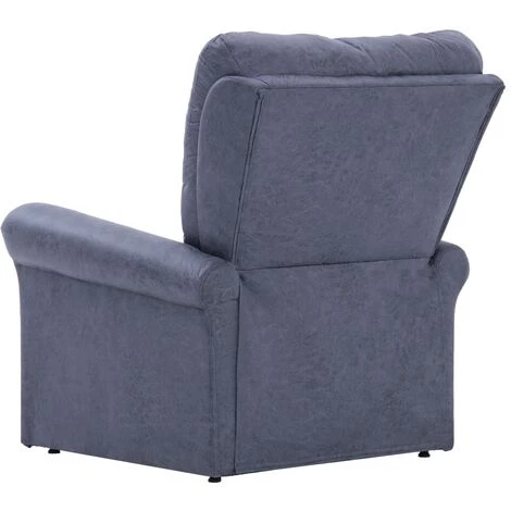 TRUE DEAL Chaise Inclinable Gris Similicuir Daim 7 TRUE DEAL Chaise Inclinable Gris Similicuir Daim – Image 5