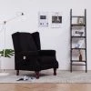 TRUE DEAL Fauteuil Inclinable De Massage Noir Tissu -Pas Cher Fauteuil Magasin 26271768 1