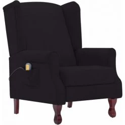 TRUE DEAL Fauteuil Inclinable De Massage Noir Tissu -Pas Cher Fauteuil Magasin 26271768 2