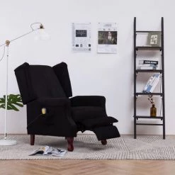 TRUE DEAL Fauteuil Inclinable De Massage Noir Tissu -Pas Cher Fauteuil Magasin 26271768 3
