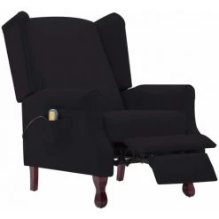 TRUE DEAL Fauteuil Inclinable De Massage Noir Tissu -Pas Cher Fauteuil Magasin 26271768 4
