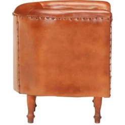 TRUE DEAL Fauteuil Marron Cuir Véritable -Pas Cher Fauteuil Magasin 26298549 3