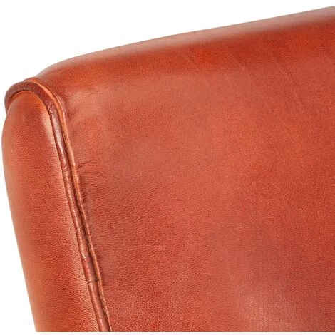 TRUE DEAL Fauteuil Tube Marron 60x73x77 Cm Cuir Véritable 7 TRUE DEAL Fauteuil Tube Marron 60x73x77 Cm Cuir Véritable – Image 5