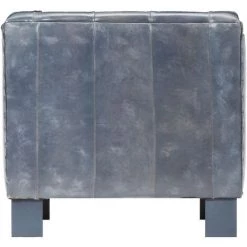 TRUE DEAL Fauteuil Gris Cuir Véritable -Pas Cher Fauteuil Magasin 26298916 3