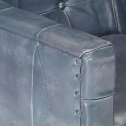 TRUE DEAL Fauteuil Gris Cuir Véritable -Pas Cher Fauteuil Magasin 26298916 5