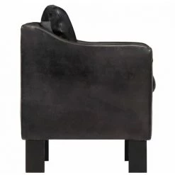 TRUE DEAL Fauteuil Noir Cuir Véritable 9 TRUE DEAL Fauteuil Noir Cuir Véritable -Pas Cher Fauteuil Magasin 26298918 3