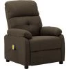 TRUE DEAL Fauteuil De Massage Marron Tissu 2 TRUE DEAL Fauteuil De Massage Marron Tissu -Pas Cher Fauteuil Magasin 26301264 1