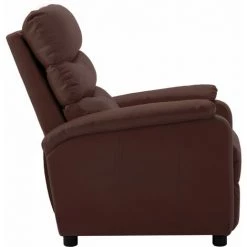 TRUE DEAL Fauteuil Inclinable Marron Similicuir -Pas Cher Fauteuil Magasin 26301270 4