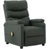 TRUE DEAL Fauteuil De Massage Inclinable Gris Similicuir
